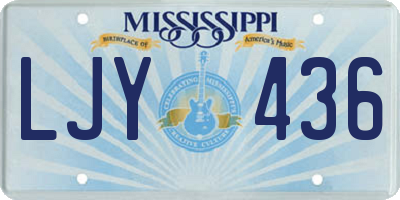 MS license plate LJY436