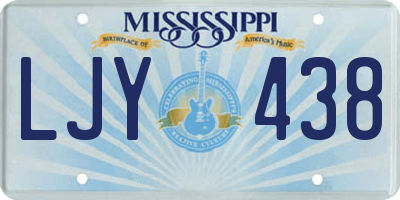MS license plate LJY438
