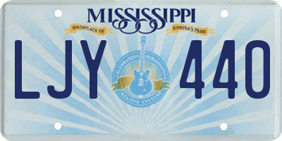 MS license plate LJY440