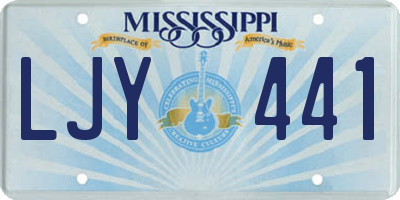 MS license plate LJY441