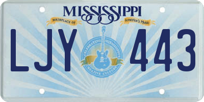 MS license plate LJY443