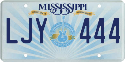 MS license plate LJY444