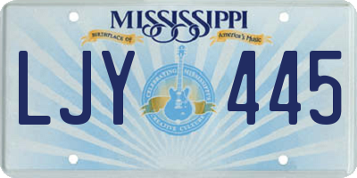 MS license plate LJY445