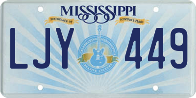MS license plate LJY449