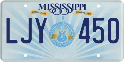MS license plate LJY450