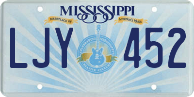 MS license plate LJY452