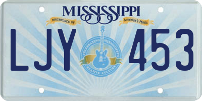 MS license plate LJY453
