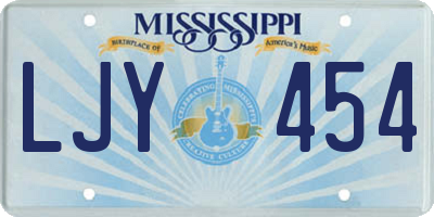 MS license plate LJY454