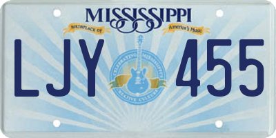 MS license plate LJY455