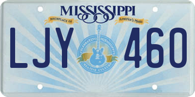 MS license plate LJY460