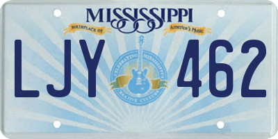 MS license plate LJY462