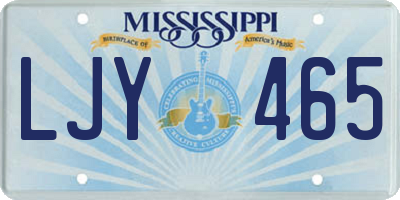 MS license plate LJY465