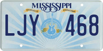 MS license plate LJY468