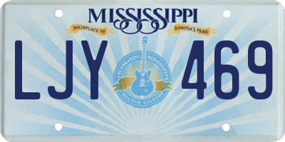 MS license plate LJY469