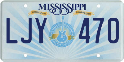 MS license plate LJY470