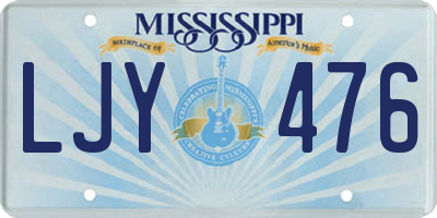 MS license plate LJY476