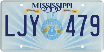 MS license plate LJY479