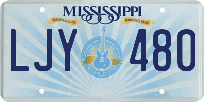 MS license plate LJY480