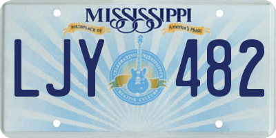 MS license plate LJY482