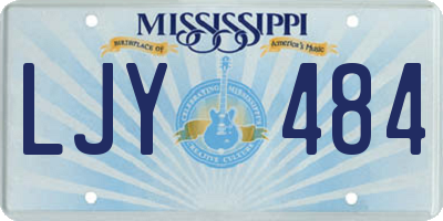 MS license plate LJY484