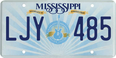 MS license plate LJY485