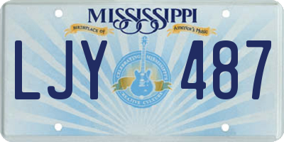 MS license plate LJY487