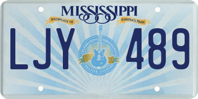 MS license plate LJY489