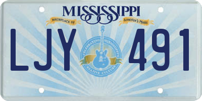 MS license plate LJY491