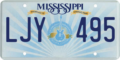 MS license plate LJY495