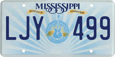 MS license plate LJY499