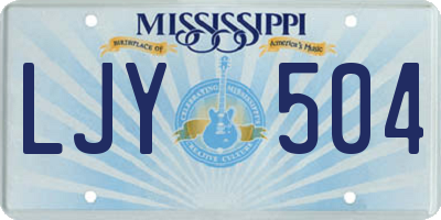 MS license plate LJY504