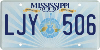 MS license plate LJY506