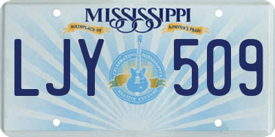 MS license plate LJY509