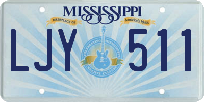 MS license plate LJY511