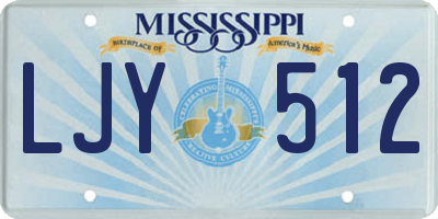 MS license plate LJY512