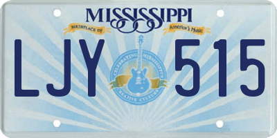 MS license plate LJY515