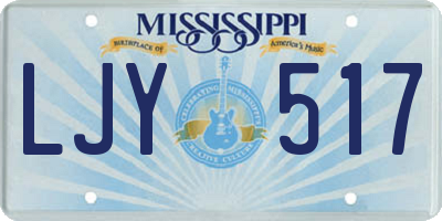 MS license plate LJY517
