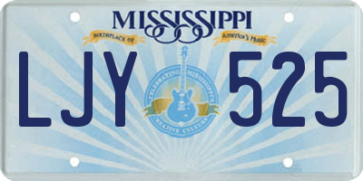 MS license plate LJY525
