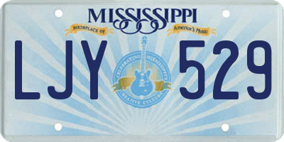 MS license plate LJY529