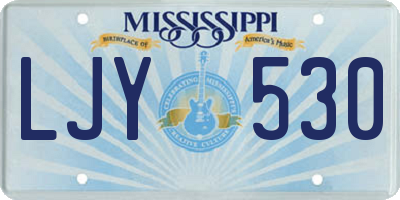 MS license plate LJY530