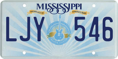 MS license plate LJY546
