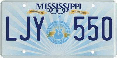 MS license plate LJY550
