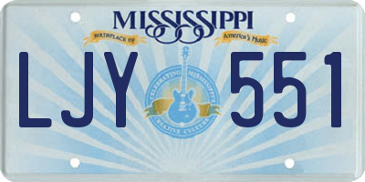 MS license plate LJY551