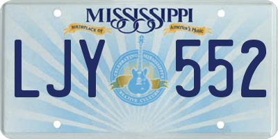 MS license plate LJY552