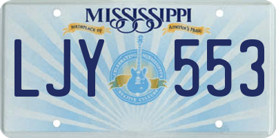 MS license plate LJY553