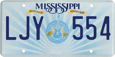 MS license plate LJY554