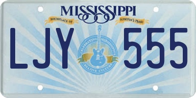 MS license plate LJY555
