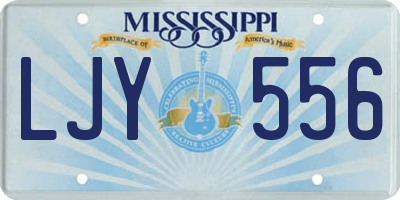 MS license plate LJY556