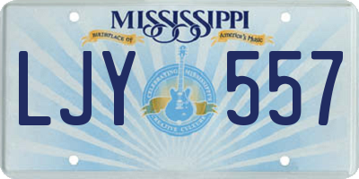 MS license plate LJY557