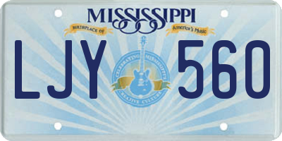 MS license plate LJY560
